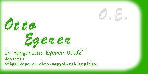 otto egerer business card